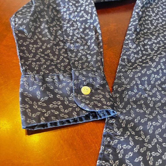 Chaps Mens Long Sleeve Button-Up‎ Shirt blue Size Medium Stretch easy care - Picture 3 of 7